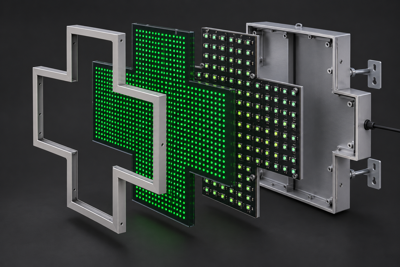 Cruz LED para farmacia