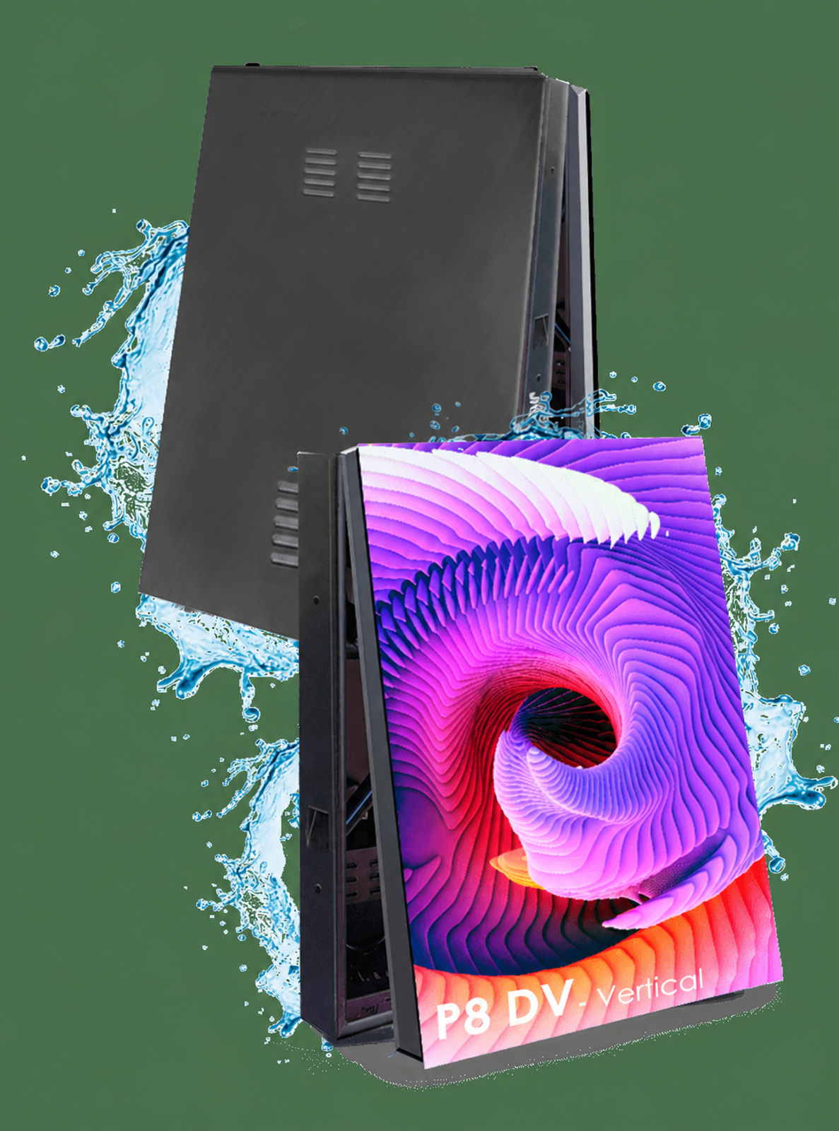Pantalla Luminotecno P8DV exterior acceso delantero vertical