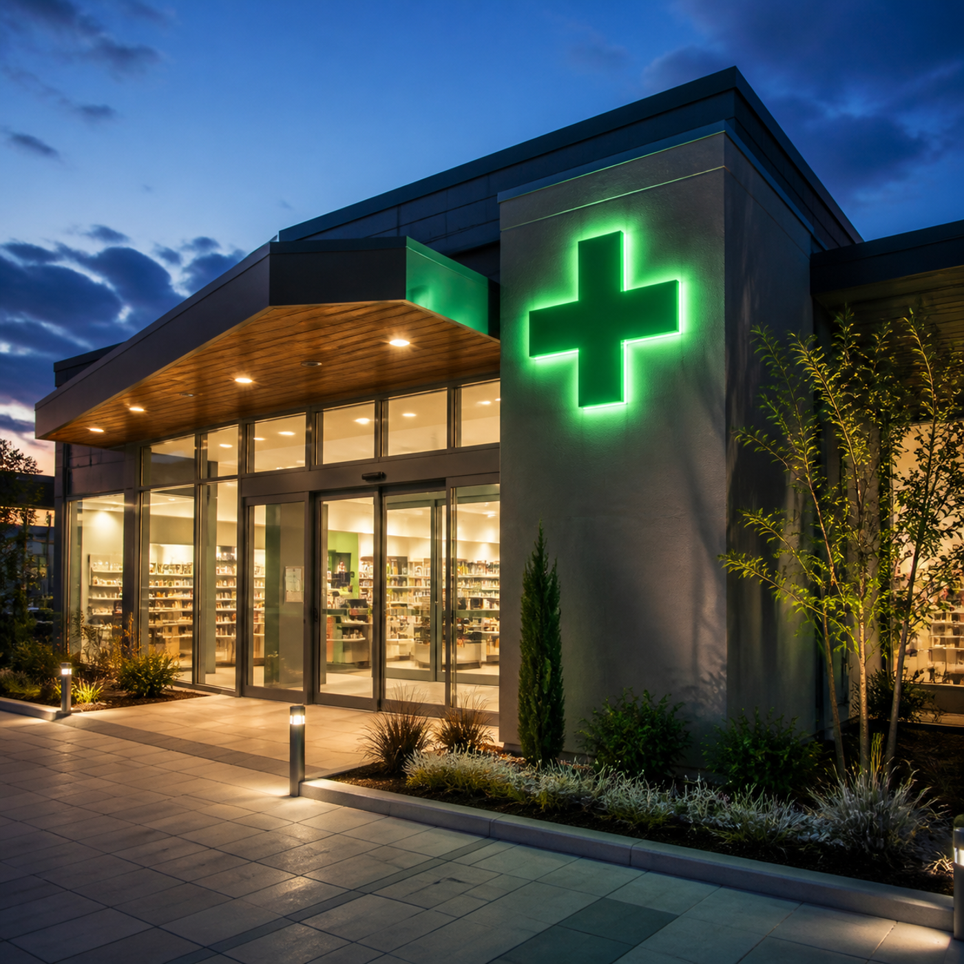 Cruces LED para farmacias, clínicas y veterinarias