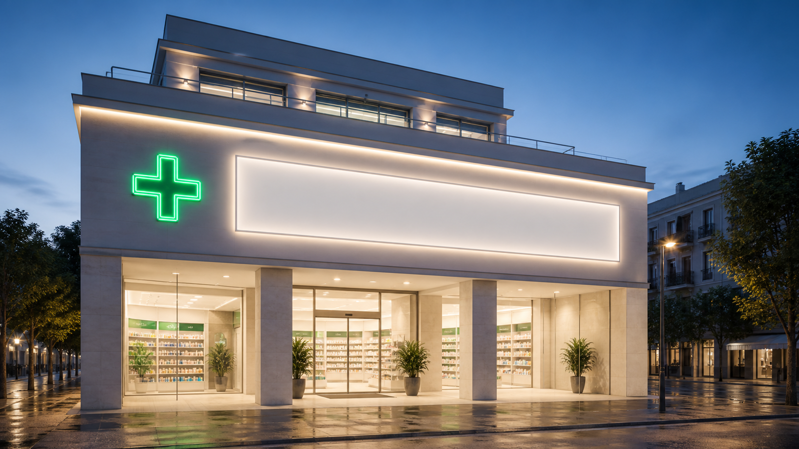 Infografía de diseño de farmacia