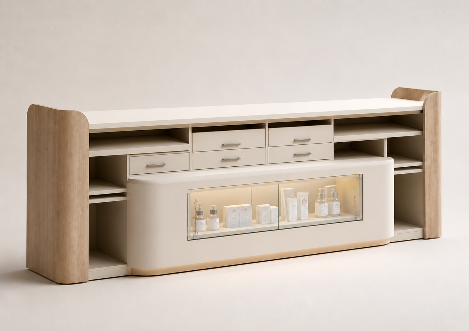 Mostrador doble de farmacia Luminotecno V22