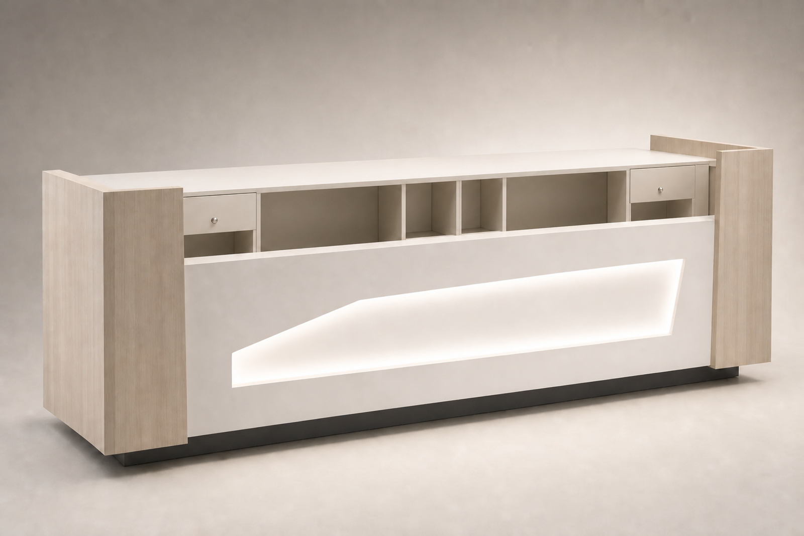 Mostrador doble de farmacia Luminotecno V8