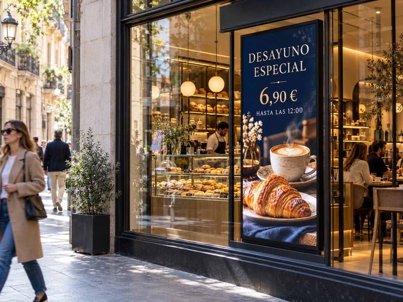 Pantalla LED de escaparate Luminotecno E10 1 × 1,90 m