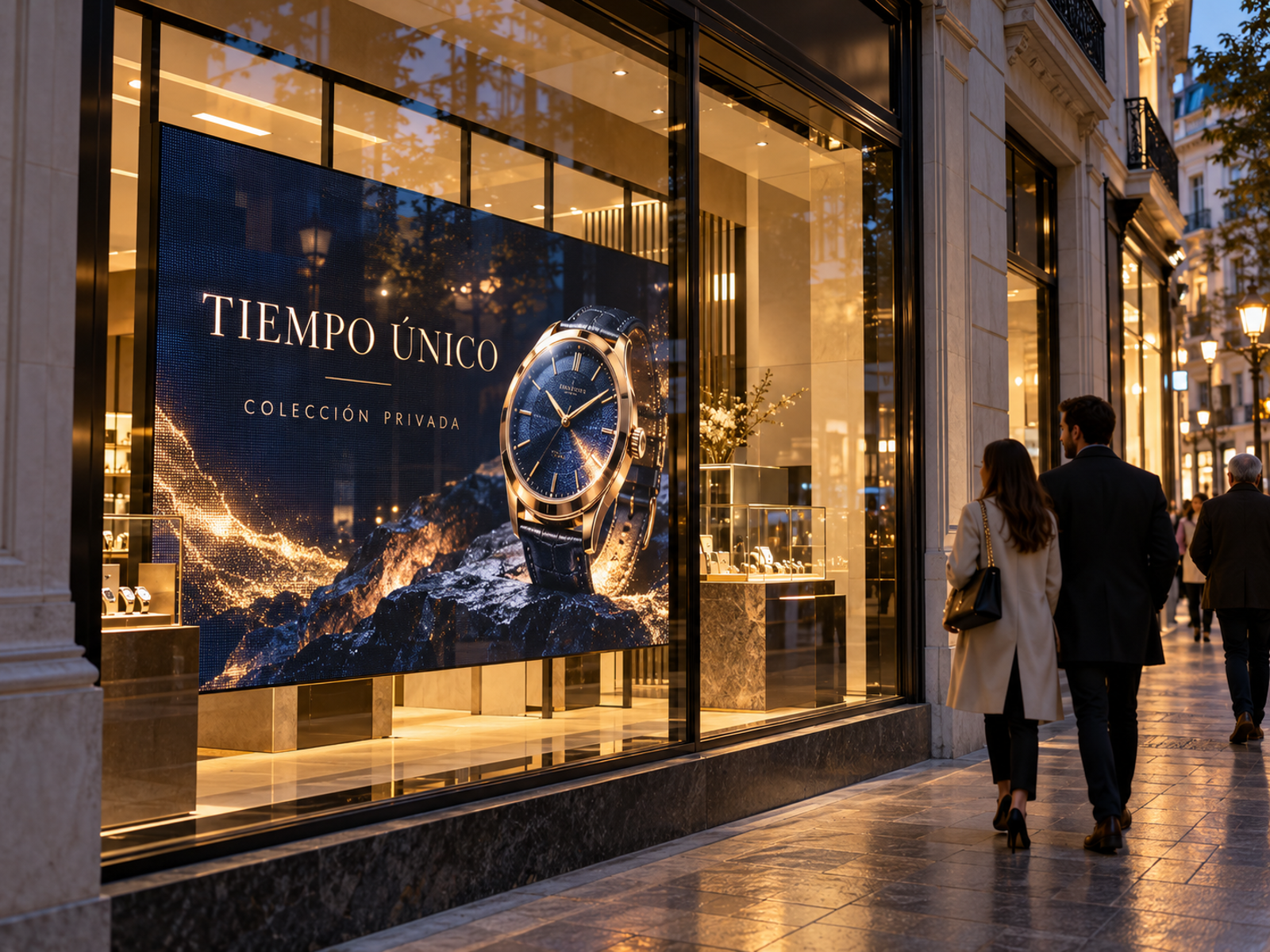 Pantalla LED de escaparate a medida Luminotecno EM1