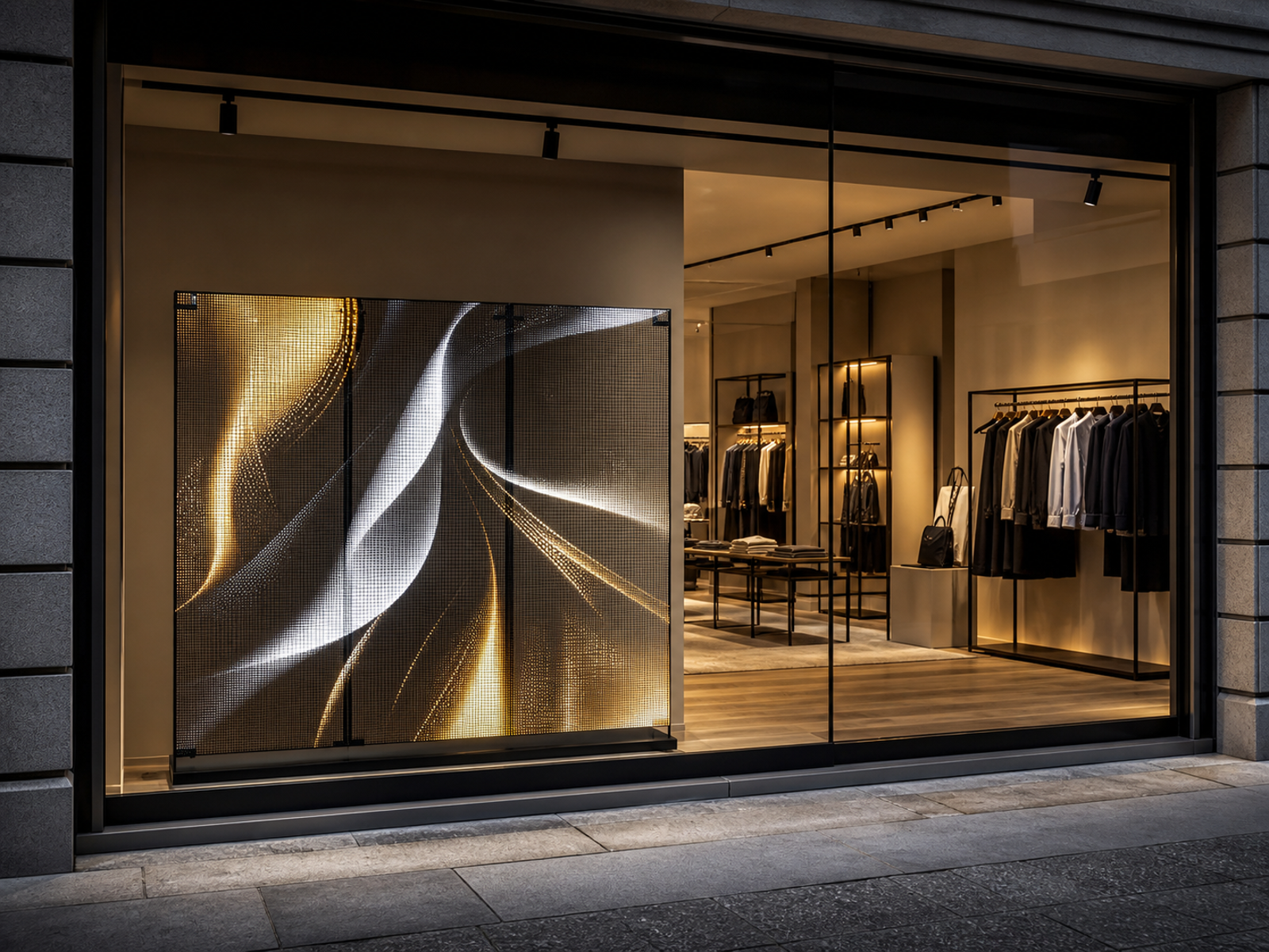 Pantalla LED de escaparate a medida Luminotecno EM1